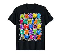 Colorful Alphabet ABC Teacher Classroom Letters Maglietta