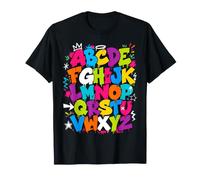 Colorful Alphabet ABC Teacher Classroom Letters Maglietta