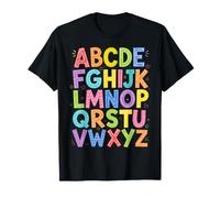 Colorful Alphabet ABC Teacher Classroom Letters Maglietta