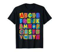 Colorful Alphabet ABC Teacher Classroom Letters Maglietta