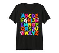 Colorful Alphabet ABC Teacher Classroom Letters Maglietta Premium