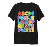 Colorful Alphabet ABC Teacher Classroom Letters Maglietta Premium