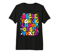 Colorful Alphabet ABC Teacher Classroom Letters Maglietta Premium