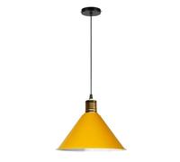 Colorful Aluminum Chandelier Pendant Adjustable E27 Ceiling Light Fixture Kitchen, Bedroom, Dining Room, Restaurant - Creative Hanging Lamp for Corridor & Living Spaces(Yellow,35cm)