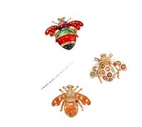 Colorful ape goccia smalto perla spilla distintivo insetto spilla uomo e donna abbigliamento accessori, Misura unica, Acciaio inossidabile