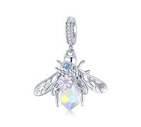 Colorful Api Charms con Fiore Sterling Silver Charms fit Pandora Braccialetto Pendente Collane Gioielli Regali per le Donne
