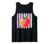 Colorful Apple Watercolor Art Teacher Appreciation Design Canotta