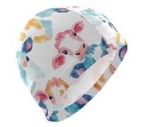 Colorful Art Mucca Nuoto Cappello per Principianti Capelli Corti Impermeabile Nuotare per Gli Uomini Protezione Dei Capelli e Drag Riduzione gorros para Nadar en Piscina Mujer