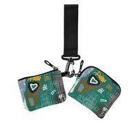 Colorful Art Trend Graffiti - Portafogli da donna, doppio portafoglio, porta biglietti da visita, alla moda, con tasca con cerniera, confezione da 2, graffiti colorati alla moda, taglia unica, casual,