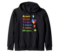 Colorful ASD Design for Proud Parents of an Autistic Child Felpa con Cappuccio