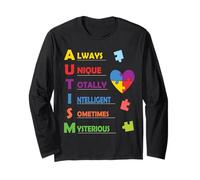 Colorful ASD Design for Proud Parents of an Autistic Child Maglia a Manica