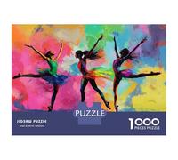 Colorful Ballet Dancers 1000 Pezzi Bundle Puzzle Puzzle Cartone Extra Spesso - Preferito Dai Collezionisti, Relax Mentale, Pause Ufficio, Viaggio E Regali Festivi 52x38cm/1000pcs