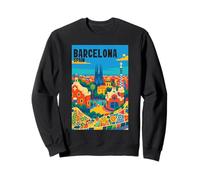 Colorful Barcellona Spagna Parco Gaudí & Sagrada Familia Viaggi Felpa