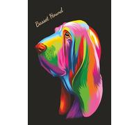 Colorful Basset Hound Vibes: A vibrant and artistic notebook featuring a colorful Basset Hound head design, perfect for dog lovers and everyday writing
