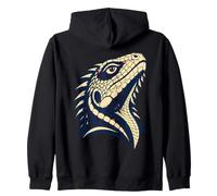 Colorful Bearded Dragon Face Reptile Animal Lover Felpa con Cappuccio