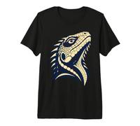 Colorful Bearded Dragon Face Reptile Animal Lover Maglietta Premium