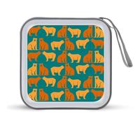 Colorful Bears Pattern Funny CD Case Holder Organizer 40 Capacità DVD Collection Storage Bag Wallet Book per Auto Casa Viaggio
