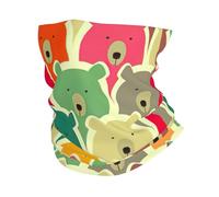 Colorful Bears Stampa Sci Copertura Del Viso Freddo Sciarpa Per Gli Uomini Donne, Scaldacollo Ghetta Per Sci Corsa