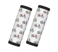 Colorful bicicletta modello bagagli maniglia avvolge per valigia, morbide coperture per maniglie bagagli, etichette bagagli identificatori per valigie, accessori per bagagli da viaggio essenziali per