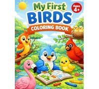Colorful Birds:Fun Coloring Book For Kids Aged 4+: Fun and Easy Coloring Pages For Toddlers and Pre-schoolers ages 4+