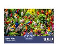 Colorful Birds Garden Safe Cardboard Material Fun Challenging Experience, Great for Adults And Older Teenagers Alike 38x26cm/1000pcs
