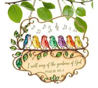 Colorful Birds Suncatcher Flat Acrylic Decorative Window Pendant Gift