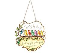 Colorful Birds Suncatcher Flat Acrylic Decorative Window Pendant Gift