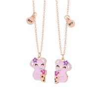 COLORFUL BLING Collana da donna con ciondolo a forma di koala, 2 pezzi, con ciondolo a forma di koala e tè al latte, regalo per migliori amiche, One Size, Lega di acciaio, Non pietra preziosa