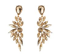 COLORFUL BLING Orecchini pendenti da donna con cristallo a goccia, eleganti gioielli per tutti i giorni glamour e feste di matrimonio, Misura unica, Lega di acciaio, Strass