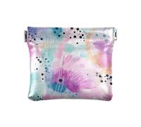 Colorful Blooms Acquerello di Arte di Modo Delle Donne di Cuoio Moneta Cambiamento Borsa Fancy Change Holder Card Organizer per le Donne monederos pequenos para monedas