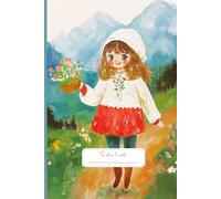 Colorful Blooms in Winter To Do List: A sweet girl holding a basket of colorful flowers as she walks along a mountain path.