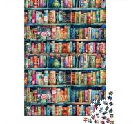 Colorful Bookshelf Art Puzzle Giochi 1000 Pezzi Regalo Per Lui E Per Lei Arte Interesting Puzzle Adulti Foto 70x50cm/1000pcs
