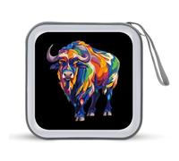 Colorful Buffalo CD Case Holder Portable 40 Capacità DVD Wallet Storage Organizer per Auto Viaggi