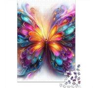 Colorful Butterfly Art Print-3 Jigsaw Puzzle Impossibili 1000 Pezzi Decorazione Per La Casa. Rilassamento E Intelligence Per Adulti E Ragazzi Da 14 Anni 38x26cm/1000pcs