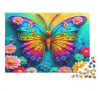Colorful Butterfly Art Puzzle Da 1000 Pezzi in Cartone Riciclato Extra Spesso Per Hobbyisti Di Puzzle, Allenamento Cognitivo E Logico, Attività Di Tempo Libero Nel Weekend, Top Valutato Rapporto Qual