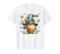 Colorful Butterfly Summer GNOME Graphic for Women Spring Maglietta