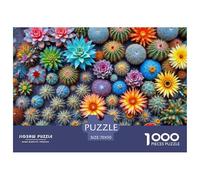 Colorful Cactus Garden Thick Sturdy Cardboard Excellent Brain Game, Suitable for Improving Mental Flexibility And Focus 70x50cm/1000pcs