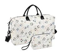 Colorful Calcio Modello Decorativo Carry on Weekender Pernottamento Borsa Palestra Sport Carry con Toiletry Bag per Viaggi di Lavoro Grande Capacità Bolsa para en Avion