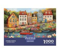 Colorful Canal Houses Well Made Cardboard Pieces Excellent for Brain Exercise, Memory Improvement And Mental Relaxation at Home 70x50cm/1000pcs