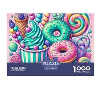 Colorful Candy Assortment Sturdy Paper Material Great Brain Teaser, Suitable for Home Relaxation And Personal Hobby Time 52x38cm/1000pcs