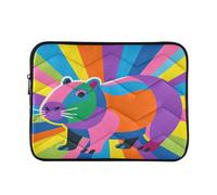 Colorful Capybara Custodia imbottita per laptop da 13 pollici morbida trapuntata borsa impermeabile per computer
