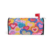 Colorful Cartoon Cuore Amore Carino Decorativo mailbox avvolge per l'inverno divertimento natale mailbox arredamento dimensioni standard Caja de correos