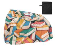 Colorful Cartoon Cute Book Copertura Della Bici Impermeabile con Fori di Blocco Resistente ai raggi UV Indoor Outdoor Storage Esercizio Bike Copertura Adatto per la maggior parte accessori para