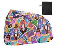 Colorful Cartoon Cute Magician Coperture impermeabili per bici con fori di bloccaggio Indoor Outdoor Storage Rain Cover Adatto per la maggior parte capa para motocicleta