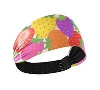 Colorful Cartoon Fragola Frutta no slip allenamento fasce elastiche per la corsa Athletic Sport Ciclismo bandas para el cabello de mujer