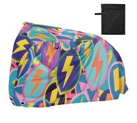 Colorful Cartoon Fulmine Copertura Della Bici Impermeabile con Fori di Blocco Indoor Outdoor Storage Copertura Bici Elettrica Adatto per la maggior parte funda para moto
