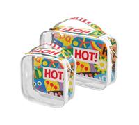 Colorful Cartoon Hot Modern Toiletry Bag Piccolo TSA Approvato Impermeabile Trucco Organizzatore Bag Rasatura Essentials