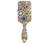 Colorful Cartoon Jewelry spazzola antistatica per donne capelli spessi Progettato massaggiatore cuoio capelluto per diradamento dei capelli con manico ergonomico cepillo para peinar