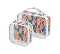 Colorful Cartoon Yeah Gesto Hanging Toiletry Bags TSA Approvato Sacchetto di Trucco Riutilizzabile Viaggio Degli Uomini Kit di Rasatura