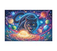 Colorful Cat Galaxy Starry Rompicapo 1000 Pezzi Per Regalo Di Halloween Cartone Rigido Per Adulti Tema Horror Per Feste Con Amici Edizione Limitata Top Vendita 1000 PCS（75x50cm）